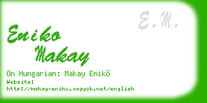 eniko makay business card